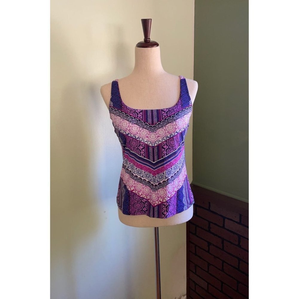 6P Lands End Tankini‎ Swim Top J03 06